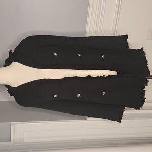 Rachel Zoe Black Tweed Blazer